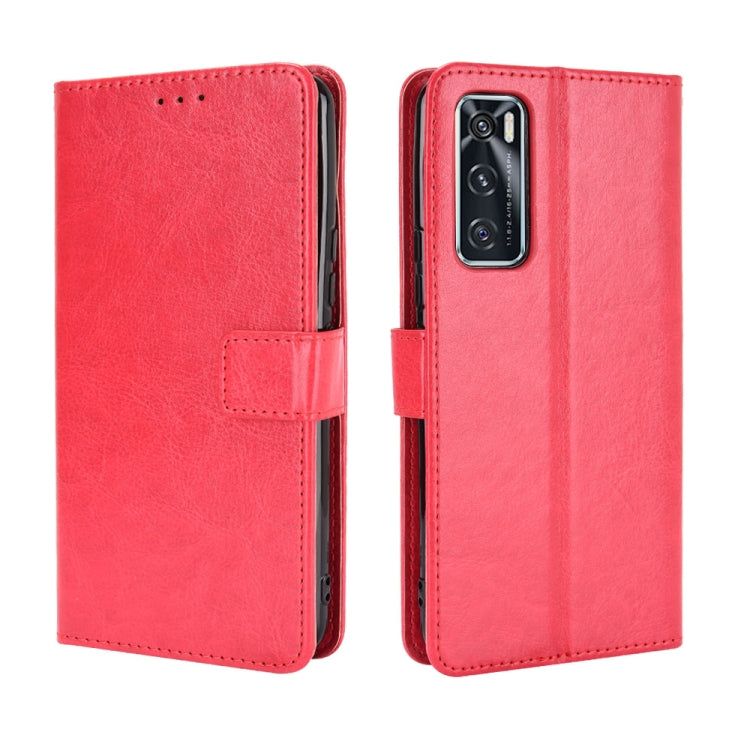 For vivo V20 SE/Y70 2020 Retro Crazy Horse Texture Horizontal Flip Leather Case , with Holder & Card Slots & Photo Frame