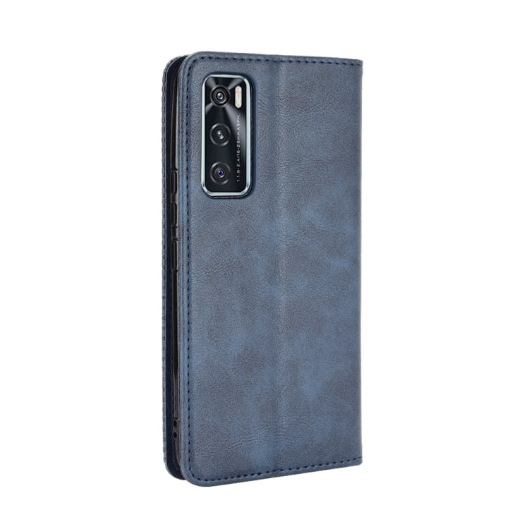 For vivo V20 SE/Y70 2020 Magnetic Buckle Retro Crazy Horse Texture Horizontal Flip Leather Case  , with Holder & Card Slots & Photo Frame