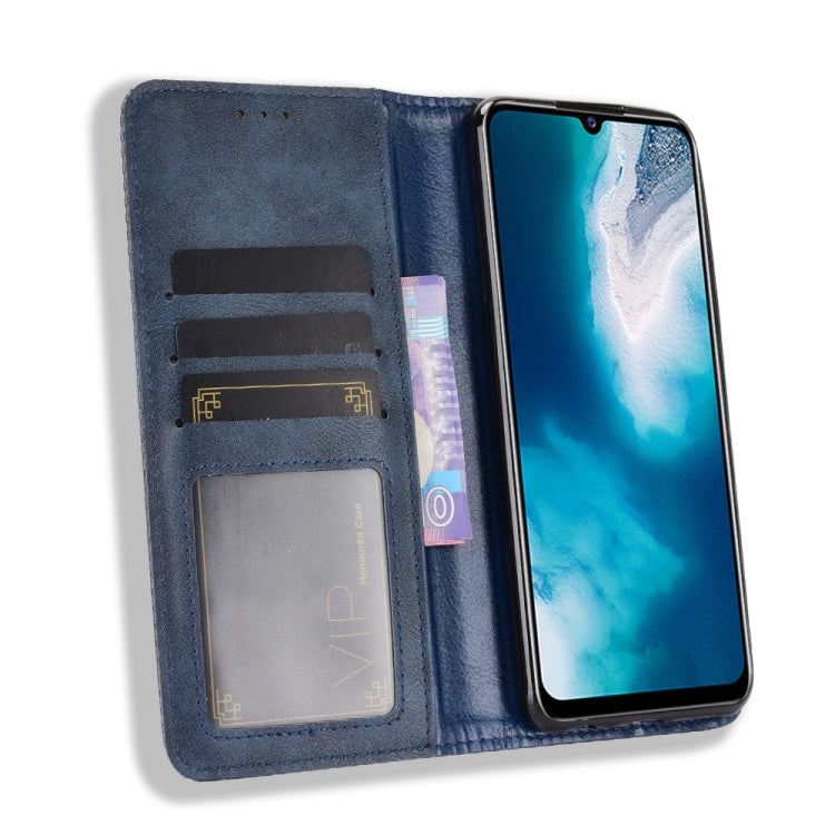 For vivo V20 SE/Y70 2020 Magnetic Buckle Retro Crazy Horse Texture Horizontal Flip Leather Case  , with Holder & Card Slots & Photo Frame