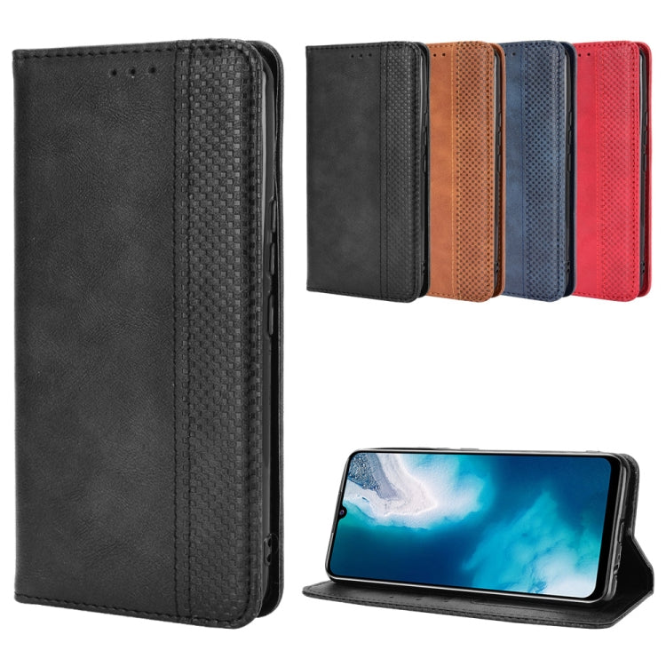 For vivo V20 SE/Y70 2020 Magnetic Buckle Retro Crazy Horse Texture Horizontal Flip Leather Case  , with Holder & Card Slots & Photo Frame