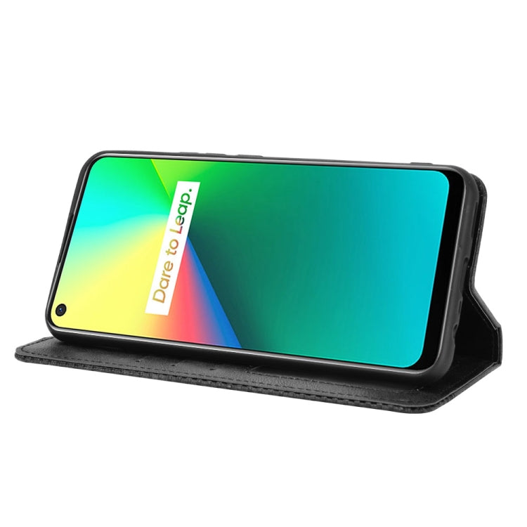 For OPPO Realme C17/ Realme 7i Magnetic Buckle Retro Crazy Horse Texture Horizontal Flip Leather Case with Holder & Card Slots & Photo Frame