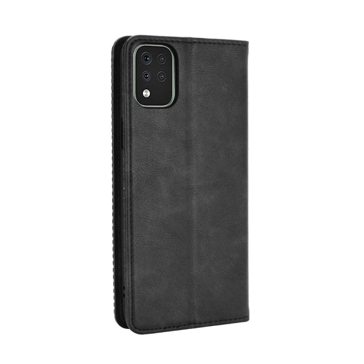 For LG K42 Magnetic Buckle Retro Crazy Horse Texture Horizontal Flip Leather Case  , with Holder & Card Slots & Photo Frame