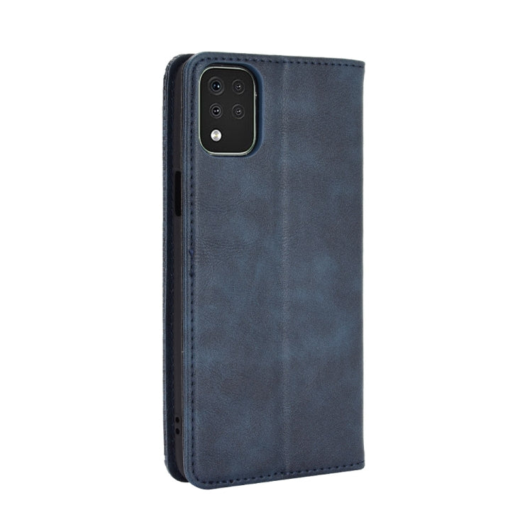 For LG K42 Magnetic Buckle Retro Crazy Horse Texture Horizontal Flip Leather Case  , with Holder & Card Slots & Photo Frame