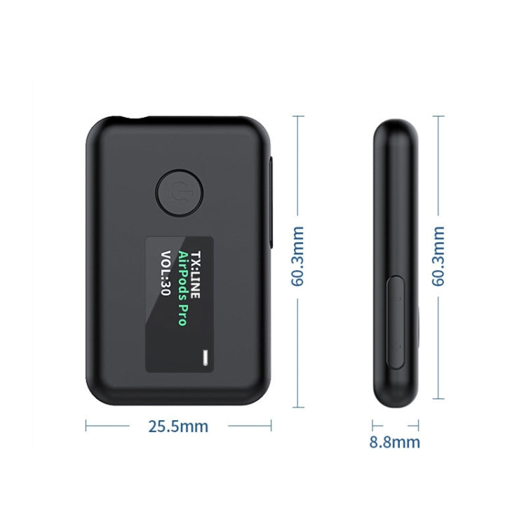 T2 2 in 1 OLED Color Screen Bluetooth 5.0 Wireless Receiver Transmitter