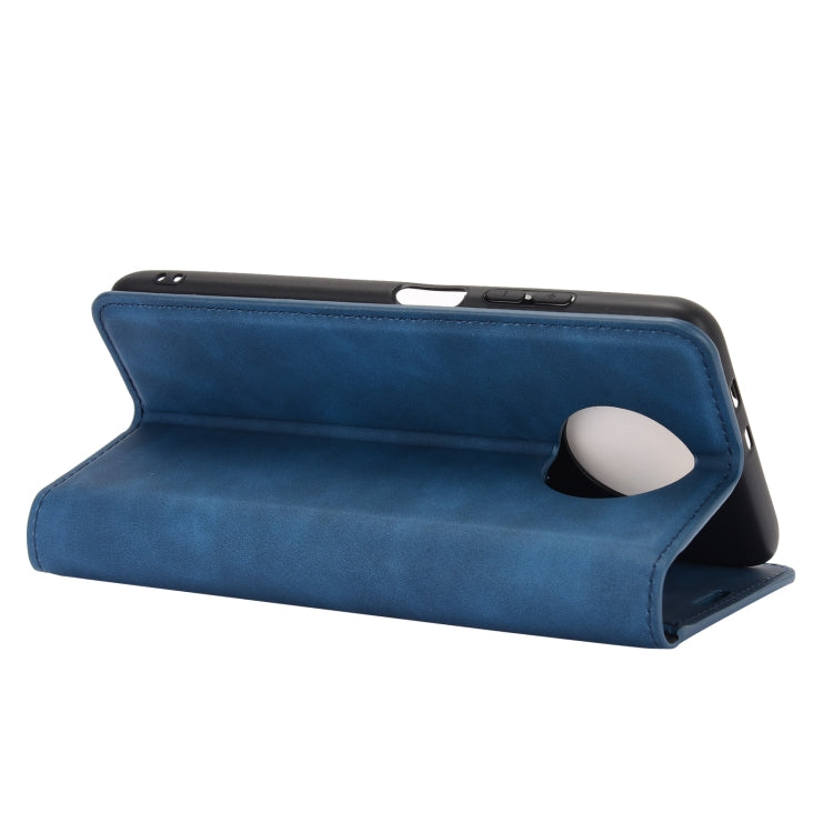 For Xiaomi Redmi Note 9 5G China Version Retro-skin Business Magnetic Suction Leather Case with Holder & Card Slots & Wallet