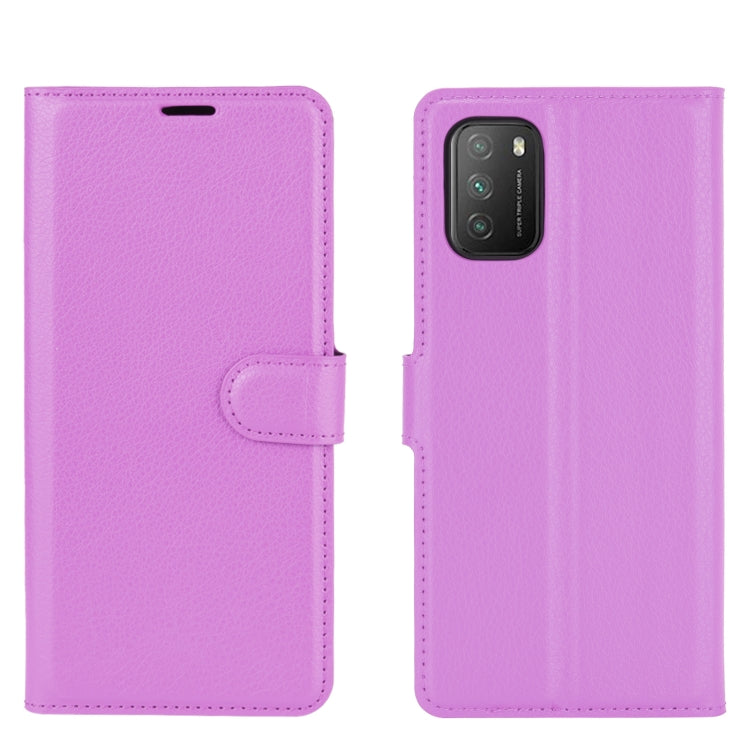 For Xiaomi Poco M3 Litchi Texture Horizontal Flip Protective Case with Holder & Card Slots & Wallet