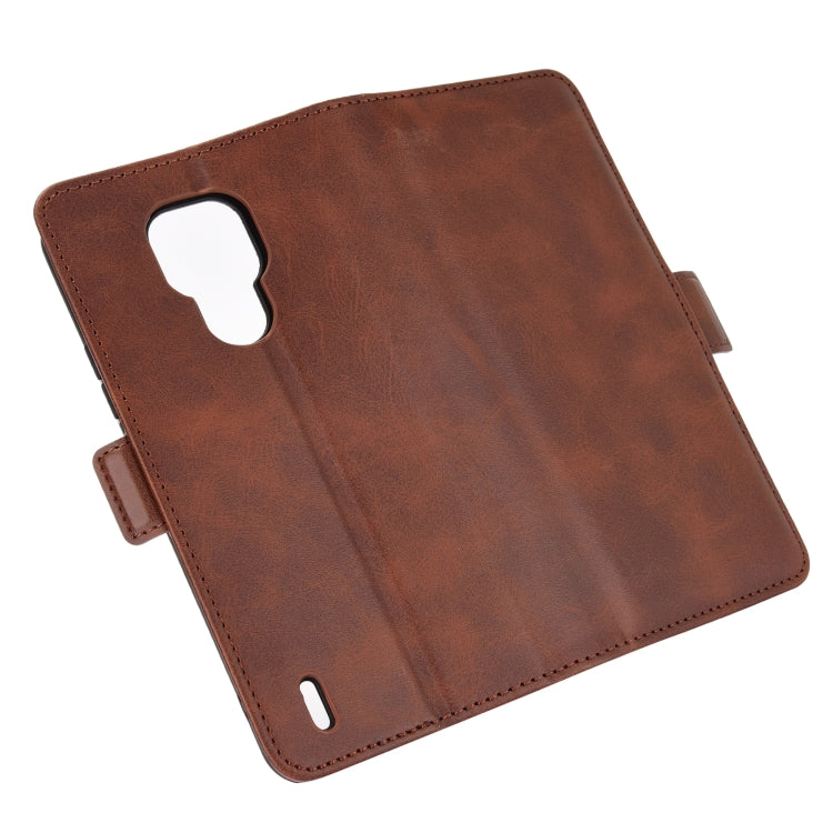 For Motorola Moto E7 Dual-side Magnetic Buckle Horizontal Flip Leather Case with Holder & Card Slots & Wallet