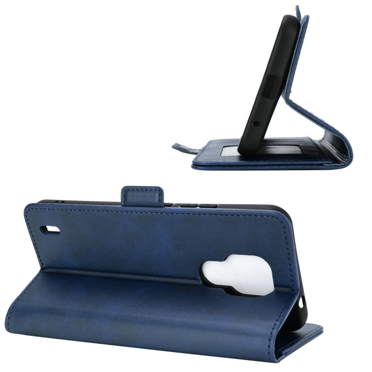 For Motorola Moto E7 Dual-side Magnetic Buckle Horizontal Flip Leather Case with Holder & Card Slots & Wallet