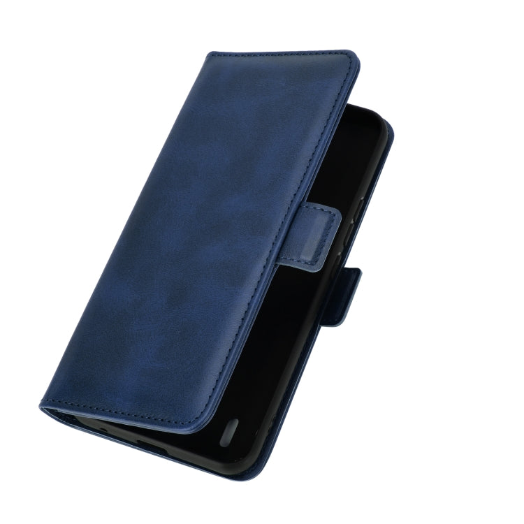 For Motorola Moto E7 Dual-side Magnetic Buckle Horizontal Flip Leather Case with Holder & Card Slots & Wallet