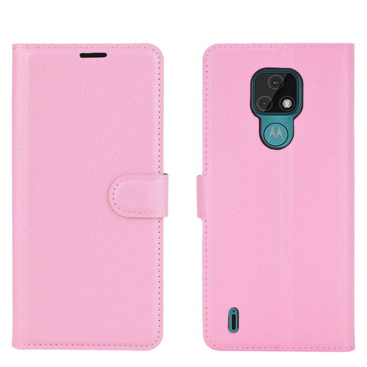 For Motorola Moto E7 Litchi Texture Horizontal Flip Protective Case with Holder & Card Slots & Wallet