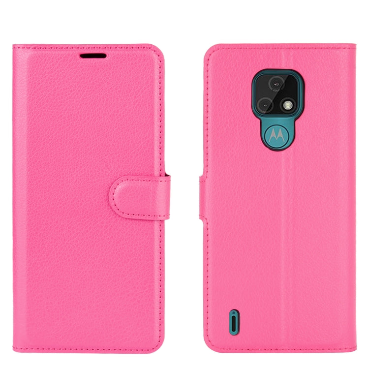 For Motorola Moto E7 Litchi Texture Horizontal Flip Protective Case with Holder & Card Slots & Wallet