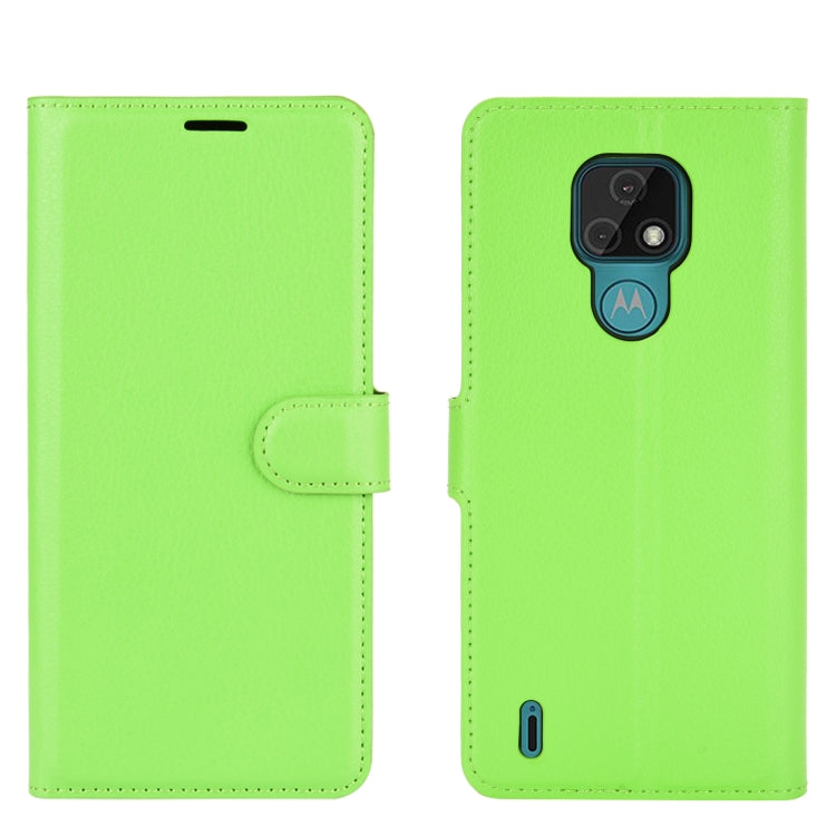 For Motorola Moto E7 Litchi Texture Horizontal Flip Protective Case with Holder & Card Slots & Wallet