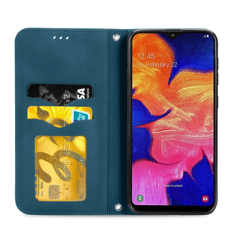 For Samsung Galaxy A10 Retro Skin Feel Business Magnetic Horizontal Flip Leather Case with Holder & Card Slots & Wallet & Photo Frame