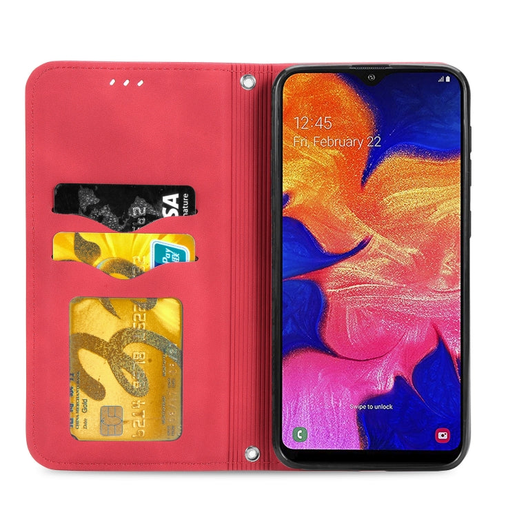 For Samsung Galaxy A10 Retro Skin Feel Business Magnetic Horizontal Flip Leather Case with Holder & Card Slots & Wallet & Photo Frame