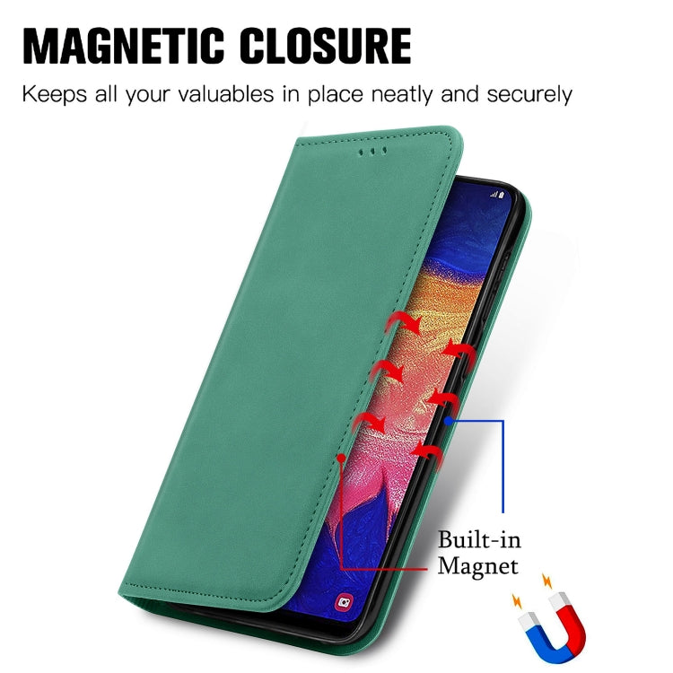 For Samsung Galaxy A10e Retro Skin Feel Business Magnetic Horizontal Flip Leather Case with Holder & Card Slots & Wallet & Photo Frame