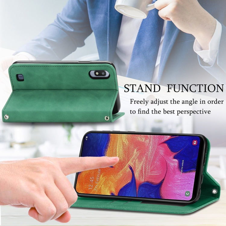 For Samsung Galaxy A10e Retro Skin Feel Business Magnetic Horizontal Flip Leather Case with Holder & Card Slots & Wallet & Photo Frame