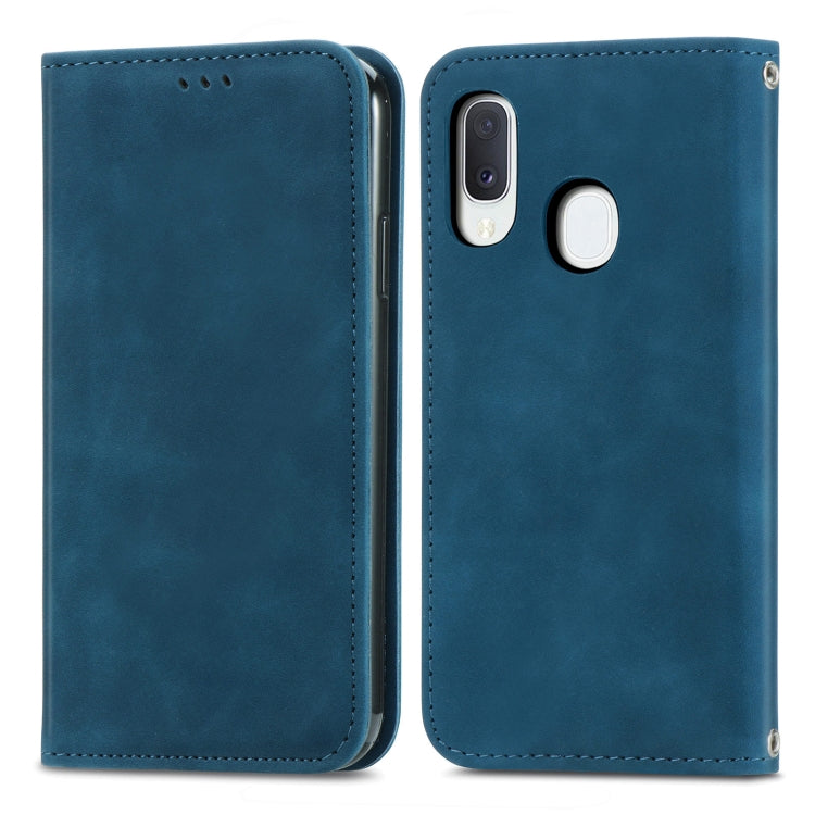 For Samsung Galaxy A10e Retro Skin Feel Business Magnetic Horizontal Flip Leather Case with Holder & Card Slots & Wallet & Photo Frame