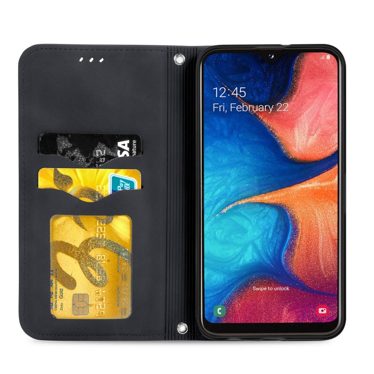 For Samsung Galaxy A20e Retro Skin Feel Business Magnetic Horizontal Flip Leather Case with Holder & Card Slots & Wallet & Photo Frame