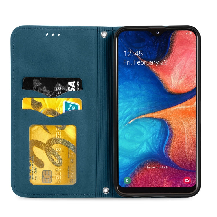 For Samsung Galaxy A20e Retro Skin Feel Business Magnetic Horizontal Flip Leather Case with Holder & Card Slots & Wallet & Photo Frame