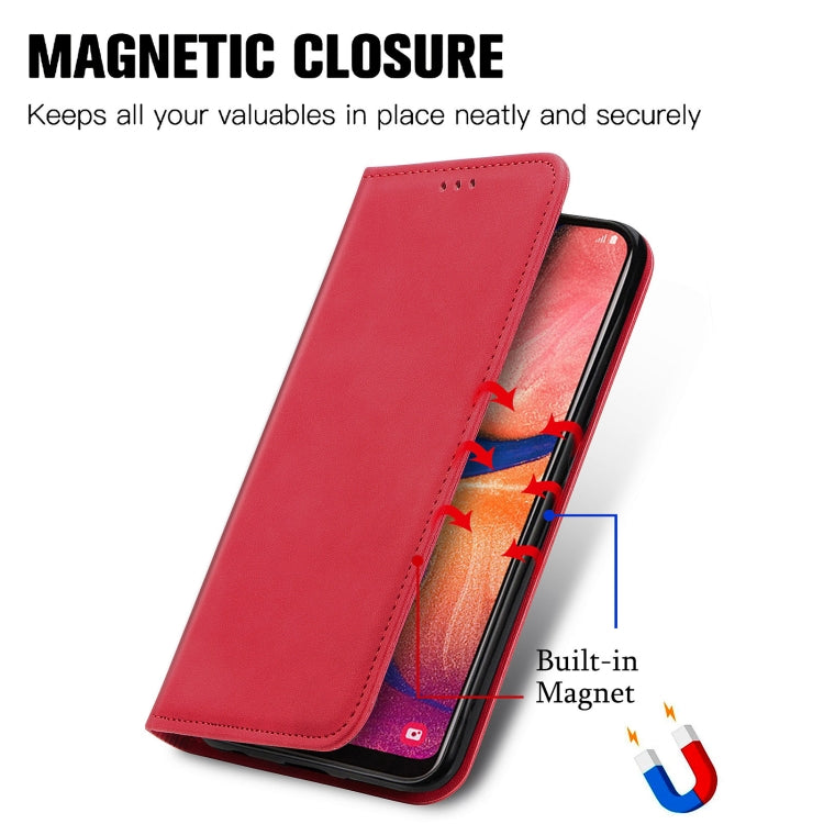 For Samsung Galaxy A20e Retro Skin Feel Business Magnetic Horizontal Flip Leather Case with Holder & Card Slots & Wallet & Photo Frame