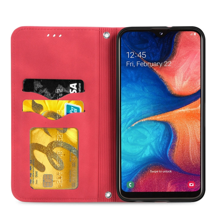 For Samsung Galaxy A20e Retro Skin Feel Business Magnetic Horizontal Flip Leather Case with Holder & Card Slots & Wallet & Photo Frame