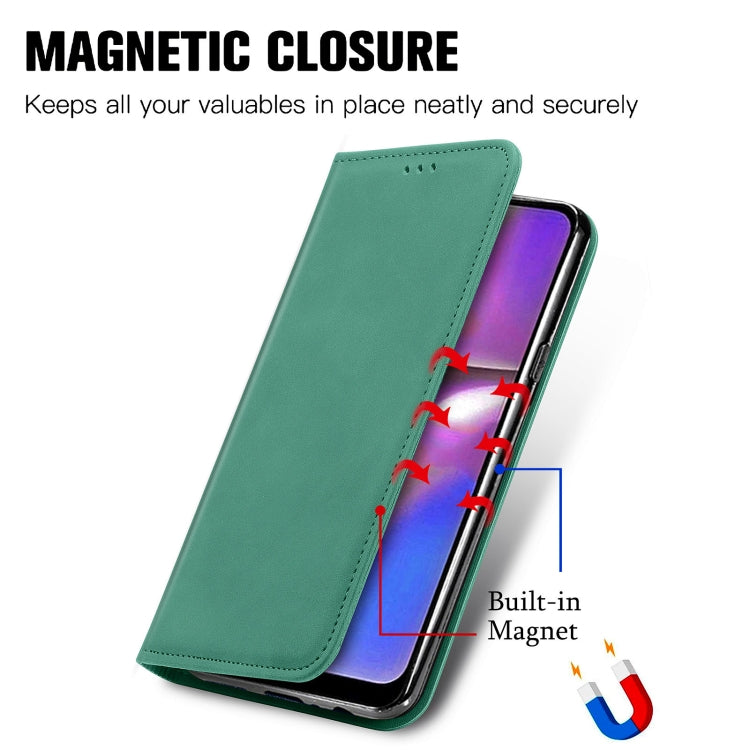 For Samsung Galaxy A20s Retro Skin Feel Business Magnetic Horizontal Flip Leather Case with Holder & Card Slots & Wallet & Photo Frame