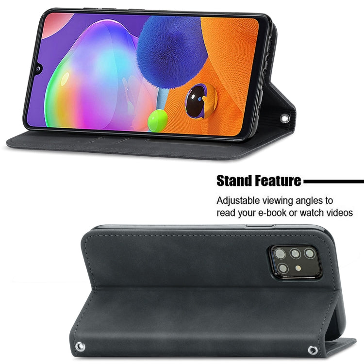 For Samsung Galaxy A32 5G Retro Skin Feel Business Magnetic Horizontal Flip Leather Case with Holder & Card Slots & Wallet & Photo Frame