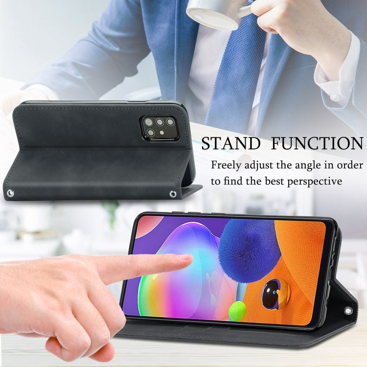 For Samsung Galaxy A32 5G Retro Skin Feel Business Magnetic Horizontal Flip Leather Case with Holder & Card Slots & Wallet & Photo Frame