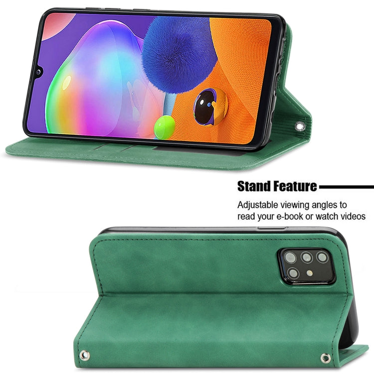 For Samsung Galaxy A32 5G Retro Skin Feel Business Magnetic Horizontal Flip Leather Case with Holder & Card Slots & Wallet & Photo Frame