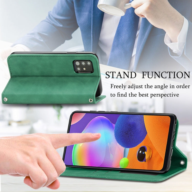 For Samsung Galaxy A32 5G Retro Skin Feel Business Magnetic Horizontal Flip Leather Case with Holder & Card Slots & Wallet & Photo Frame