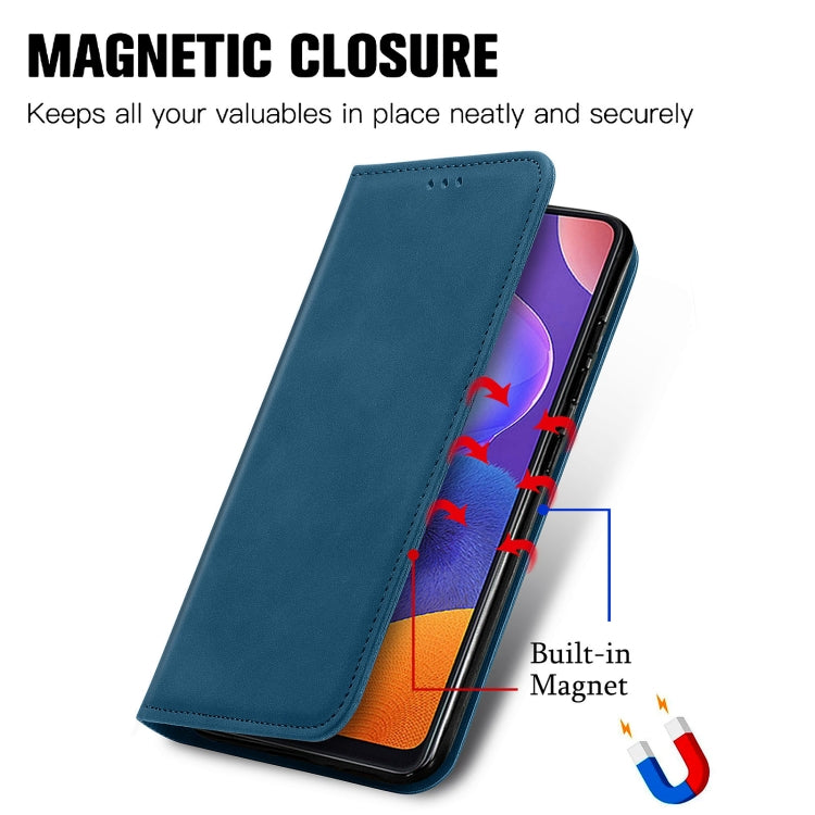 For Samsung Galaxy A32 5G Retro Skin Feel Business Magnetic Horizontal Flip Leather Case with Holder & Card Slots & Wallet & Photo Frame