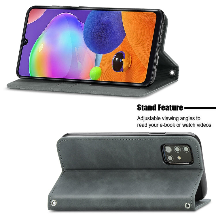 For Samsung Galaxy A32 5G Retro Skin Feel Business Magnetic Horizontal Flip Leather Case with Holder & Card Slots & Wallet & Photo Frame