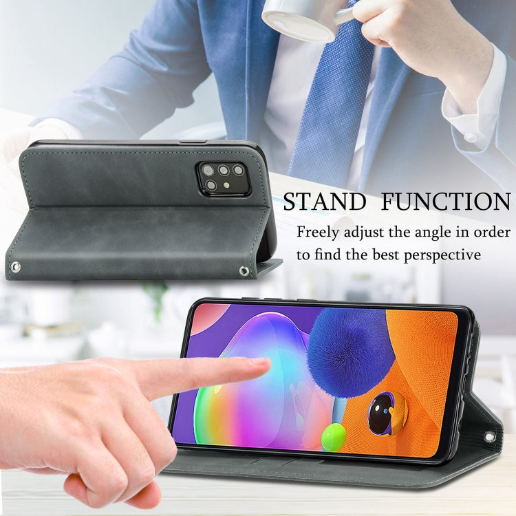 For Samsung Galaxy A32 5G Retro Skin Feel Business Magnetic Horizontal Flip Leather Case with Holder & Card Slots & Wallet & Photo Frame