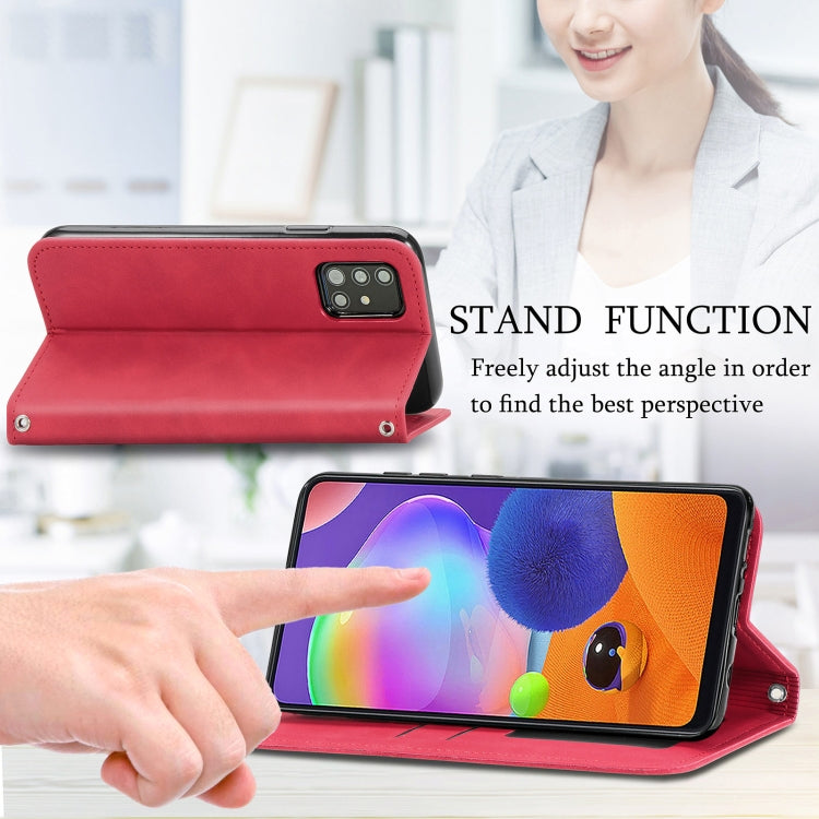 For Samsung Galaxy A32 5G Retro Skin Feel Business Magnetic Horizontal Flip Leather Case with Holder & Card Slots & Wallet & Photo Frame