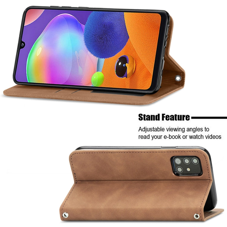 For Samsung Galaxy A32 5G Retro Skin Feel Business Magnetic Horizontal Flip Leather Case with Holder & Card Slots & Wallet & Photo Frame