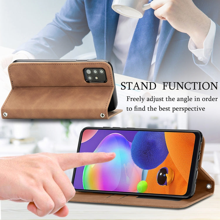 For Samsung Galaxy A32 5G Retro Skin Feel Business Magnetic Horizontal Flip Leather Case with Holder & Card Slots & Wallet & Photo Frame