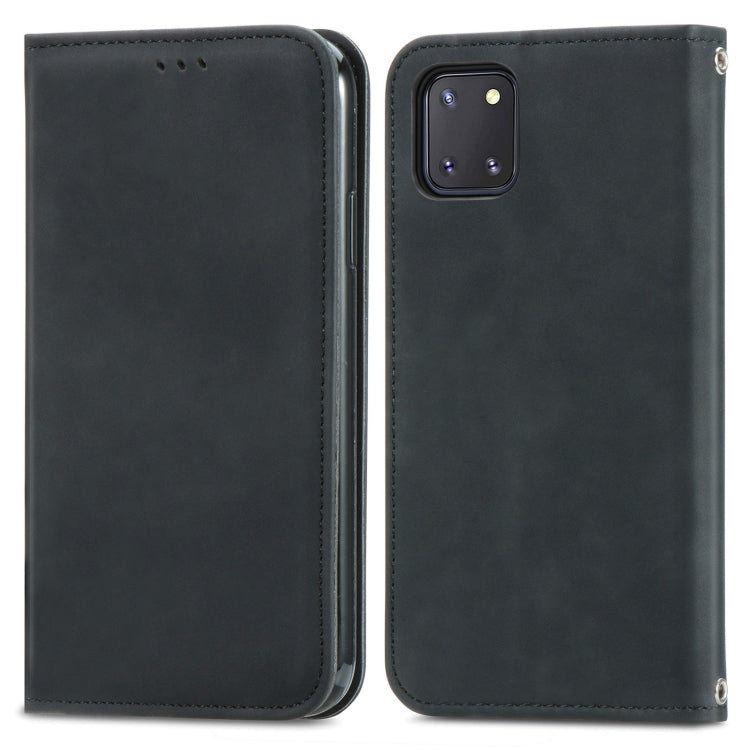 For Samsung Galaxy Note10 Lite / A81 Retro Skin Feel Business Magnetic Horizontal Flip Leather Case with Holder & Card Slots & Wallet & Photo Frame