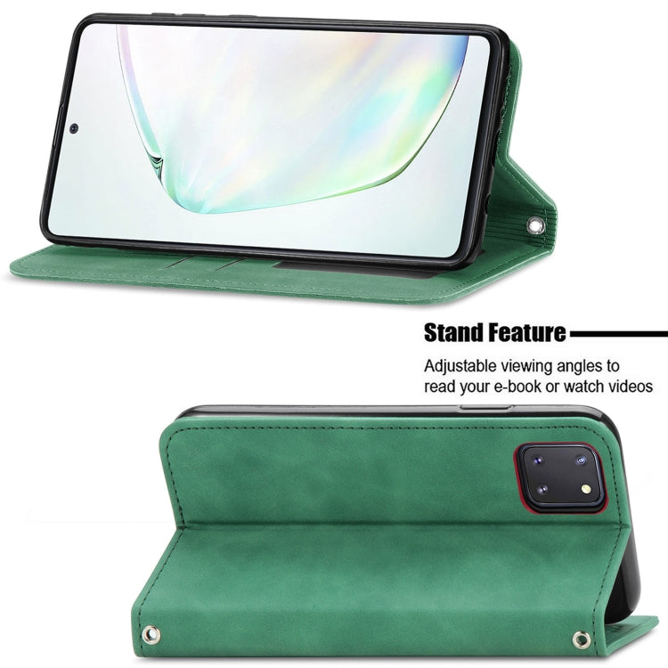 For Samsung Galaxy Note10 Lite / A81 Retro Skin Feel Business Magnetic Horizontal Flip Leather Case with Holder & Card Slots & Wallet & Photo Frame