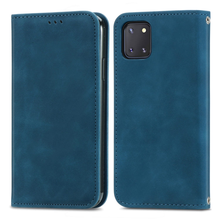 For Samsung Galaxy Note10 Lite / A81 Retro Skin Feel Business Magnetic Horizontal Flip Leather Case with Holder & Card Slots & Wallet & Photo Frame