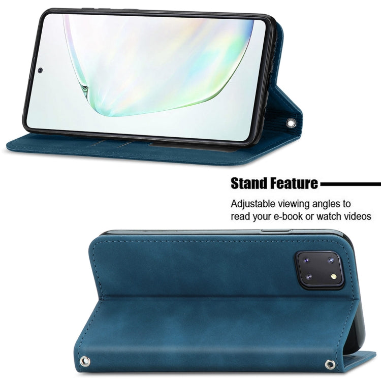 For Samsung Galaxy Note10 Lite / A81 Retro Skin Feel Business Magnetic Horizontal Flip Leather Case with Holder & Card Slots & Wallet & Photo Frame