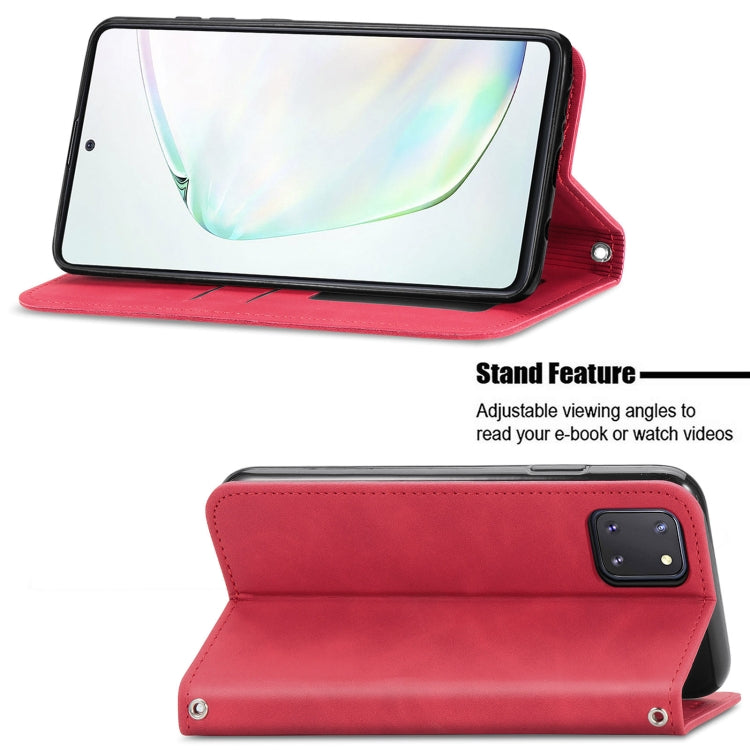 For Samsung Galaxy Note10 Lite / A81 Retro Skin Feel Business Magnetic Horizontal Flip Leather Case with Holder & Card Slots & Wallet & Photo Frame