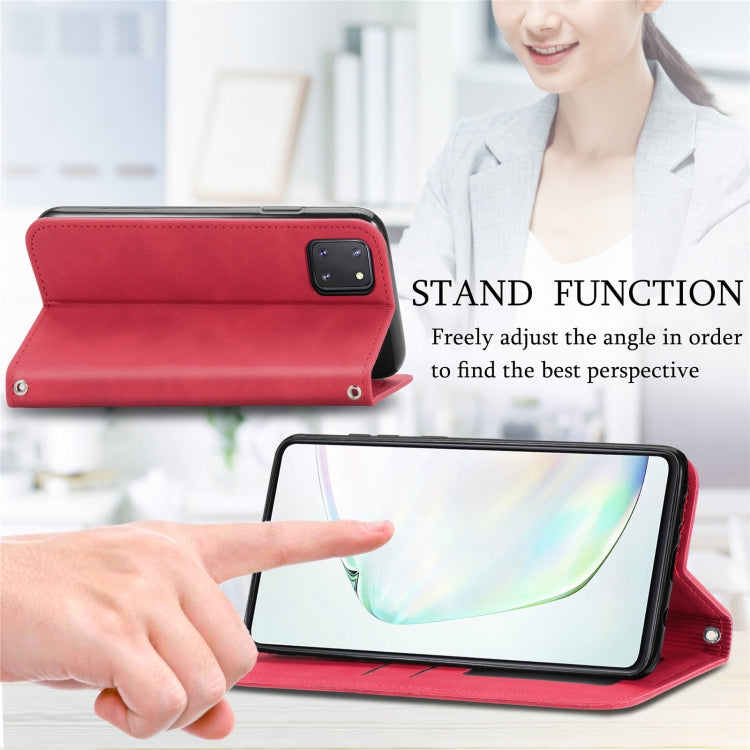 For Samsung Galaxy Note10 Lite / A81 Retro Skin Feel Business Magnetic Horizontal Flip Leather Case with Holder & Card Slots & Wallet & Photo Frame