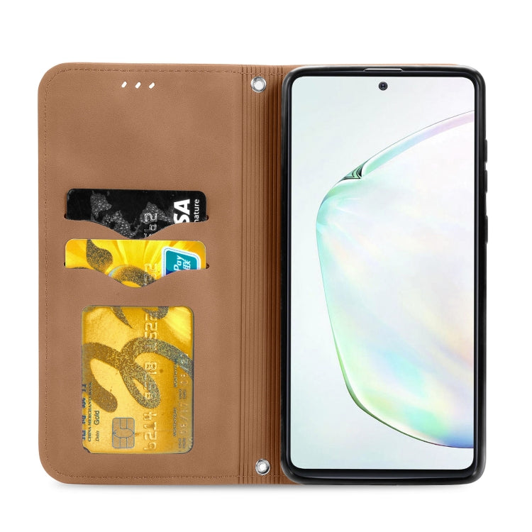 For Samsung Galaxy Note10 Lite / A81 Retro Skin Feel Business Magnetic Horizontal Flip Leather Case with Holder & Card Slots & Wallet & Photo Frame