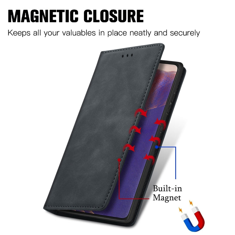 For Samsung Galaxy Note20 Retro Skin Feel Business Magnetic Horizontal Flip Leather Case with Holder & Card Slots & Wallet & Photo Frame