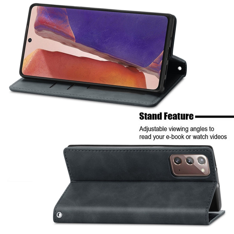 For Samsung Galaxy Note20 Retro Skin Feel Business Magnetic Horizontal Flip Leather Case with Holder & Card Slots & Wallet & Photo Frame