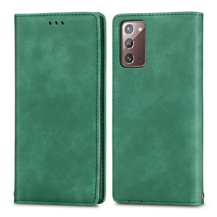 For Samsung Galaxy Note20 Retro Skin Feel Business Magnetic Horizontal Flip Leather Case with Holder & Card Slots & Wallet & Photo Frame
