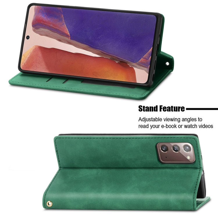 For Samsung Galaxy Note20 Retro Skin Feel Business Magnetic Horizontal Flip Leather Case with Holder & Card Slots & Wallet & Photo Frame