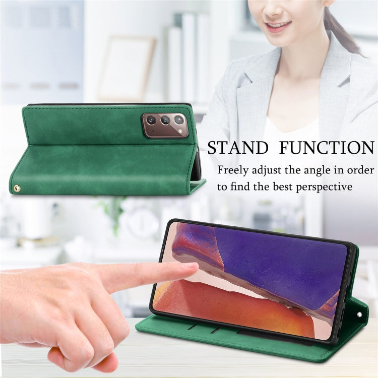For Samsung Galaxy Note20 Retro Skin Feel Business Magnetic Horizontal Flip Leather Case with Holder & Card Slots & Wallet & Photo Frame