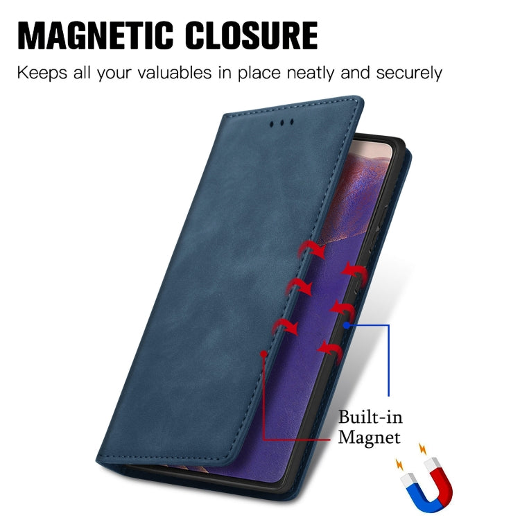 For Samsung Galaxy Note20 Retro Skin Feel Business Magnetic Horizontal Flip Leather Case with Holder & Card Slots & Wallet & Photo Frame