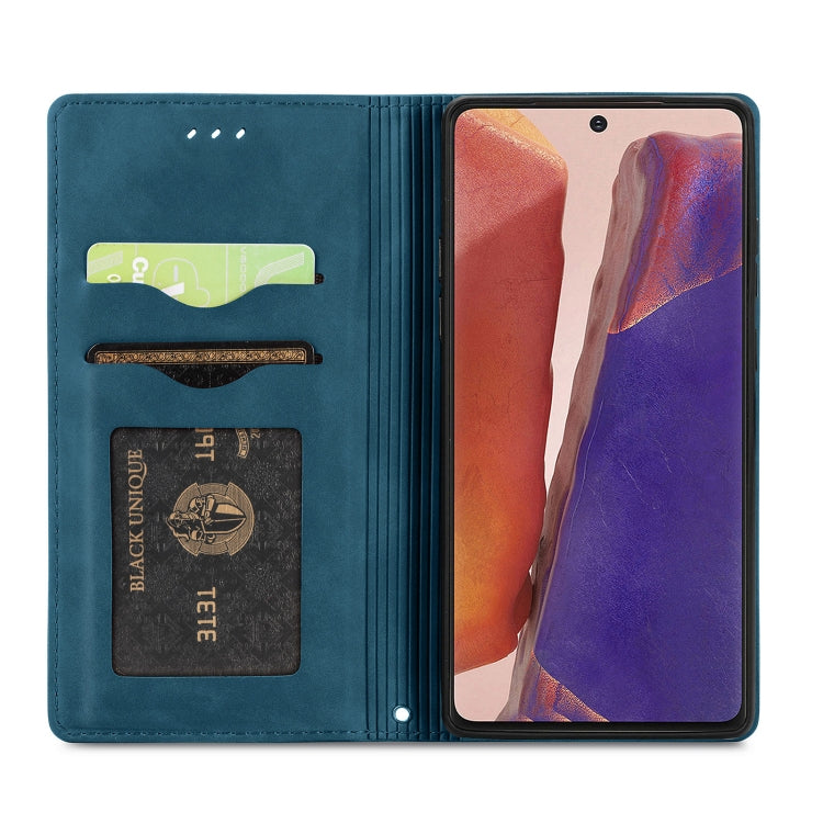 For Samsung Galaxy Note20 Retro Skin Feel Business Magnetic Horizontal Flip Leather Case with Holder & Card Slots & Wallet & Photo Frame